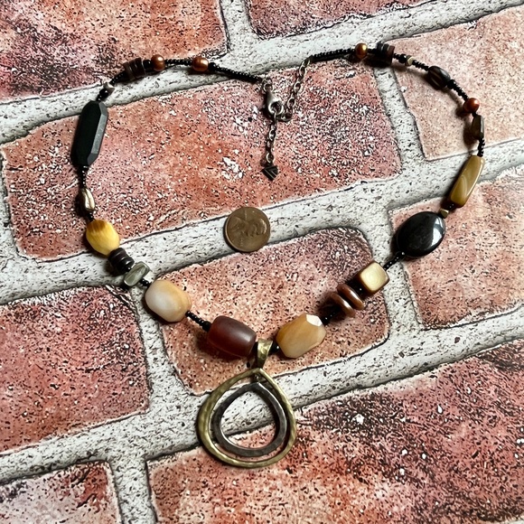 Silpada Retired Multi-Gemstone Beaded Necklace 18"-20" Sterling Collectable - Picture 5 of 8